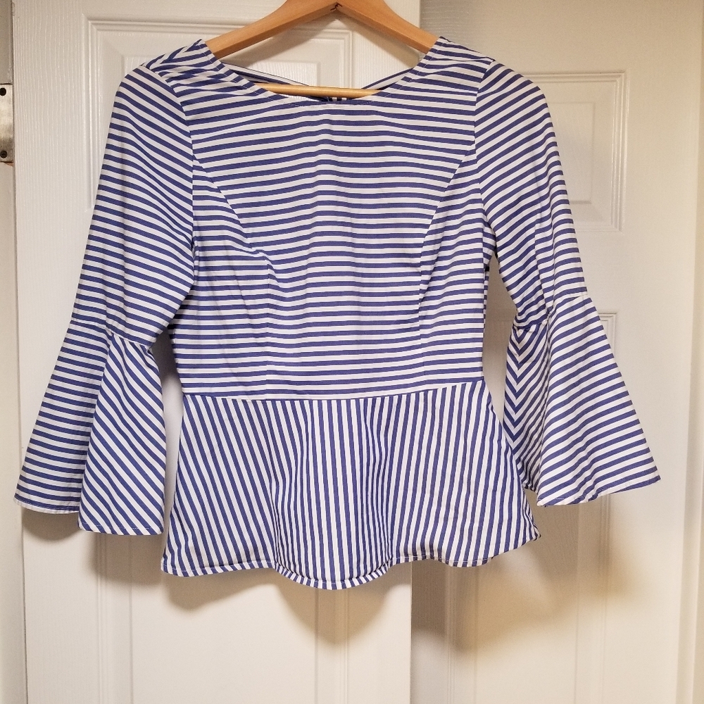 White House Black Market peplum top size 2